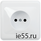 РС10-2-ВБ Розетка 1местн. без з/к без защ.штор. 10А ВЕГА (белый) IEK