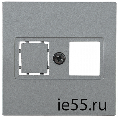НТ12-1-БА Накладка телеф. RJ12/HDMI BOLERO антрацит IEK