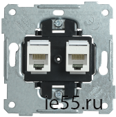 РК10-2-Б Розетка 2-ая компьютерная RJ45 Cat5e BOLERO IEK