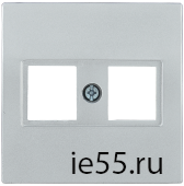НК45-2-БС Накладка 2-ая RJ45 Cat5e BOLERO серебряный IEK