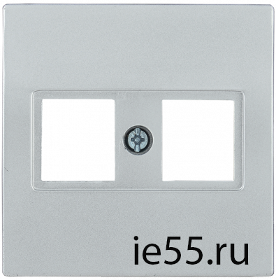НК45-2-БС Накладка 2-ая RJ45 Cat5e BOLERO серебряный IEK