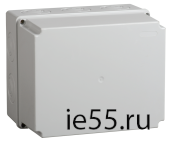 Коробка КМ41273 распаячная для о/п 240х195х165 мм IP44 (RAL7035, кабельные вводы 5 шт)