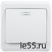 ВС10-1-1-ВБ Выключатель 1кл 10А с инд. ВЕГА (белый) IEK