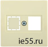 НТ12-1-БК Накладка телеф. RJ12/HDMI BOLERO кремовый IEK
