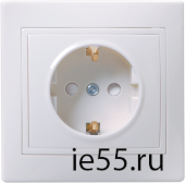 РСш10-3-ККм Розетка 1местн. c з/к с защ.штор. 16А КВАРТА (кремовый)