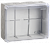 Коробка КМ41277 распаячная для о/п 240х195х165 мм IP44 (RAL7035, прозр. кр., кабельные вводы 5 шт)