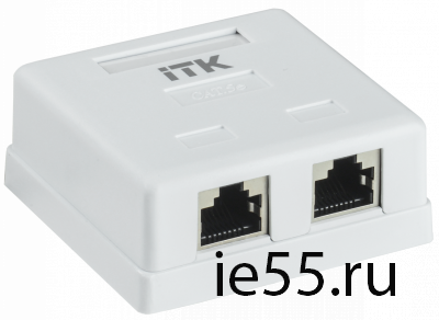 ITK Настенная инф. розетка RJ45 кат. 5E FTP 2-порт