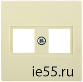 НК45-2-БК Накладка 2-ая комп. RJ45 Cat5e BOLERO кремовый IEK