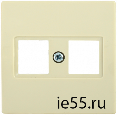 НК45-2-БК Накладка 2-ая комп. RJ45 Cat5e BOLERO кремовый IEK