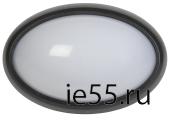 Светильник светодиодный ДПО 3021 8Вт 4500K IP54 овал пластик черный IEK