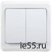 ВС10-2-0-ВБ Выключатель 2 кл 10А ВЕГА (белый) IEK
