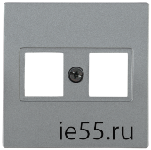 НК45-2-БА Накладка 2-ая комп. RJ45 Cat5e BOLERO антрацит IEK
