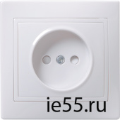 РСш10-2-ККм Розетка 1местн. без з/к с защ.штор. 10А КВАРТА (кремовый)