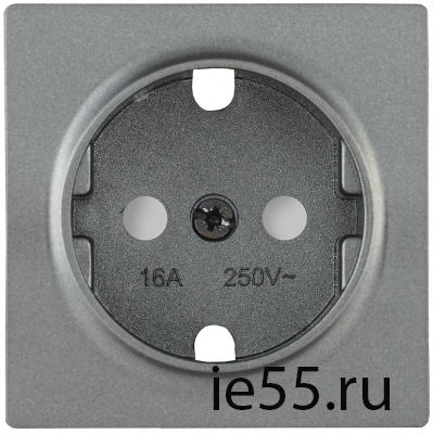 НР-2-1-БА Накладка розет. с з/к с шт. BOLERO антрацит IEK